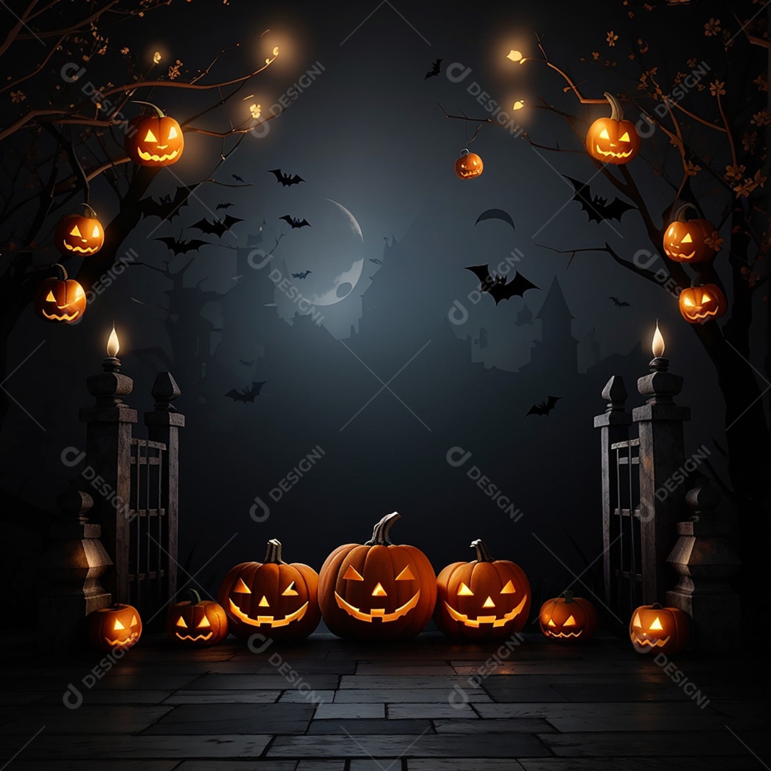 Fundo de fronteira de halloween