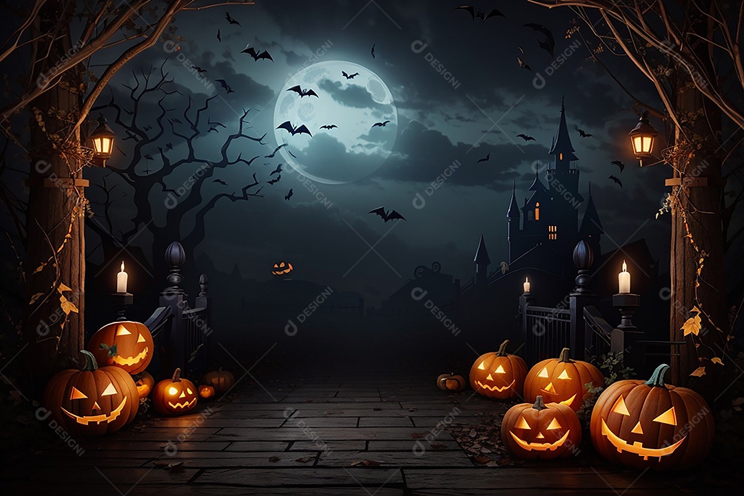 Fundo de fronteira de halloween