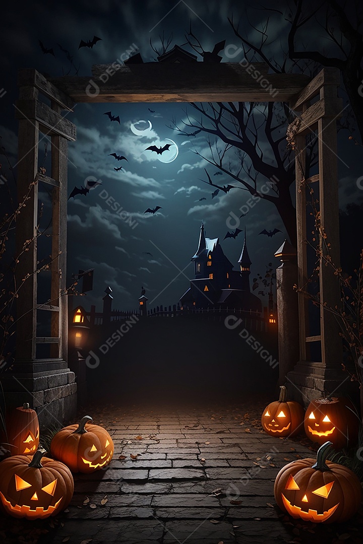 Fundo de fronteira de halloween