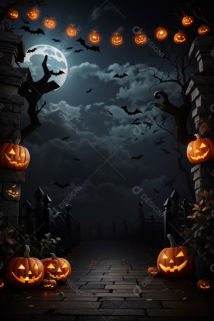 Fundo de fronteira de halloween