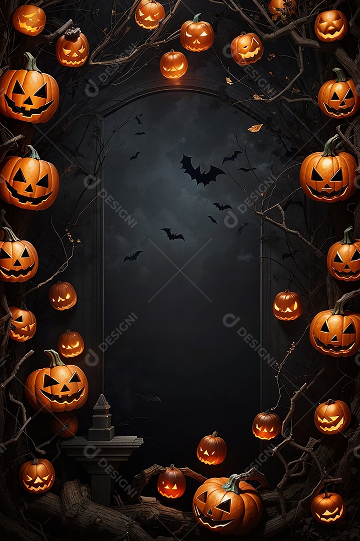 Fundo de fronteira de halloween