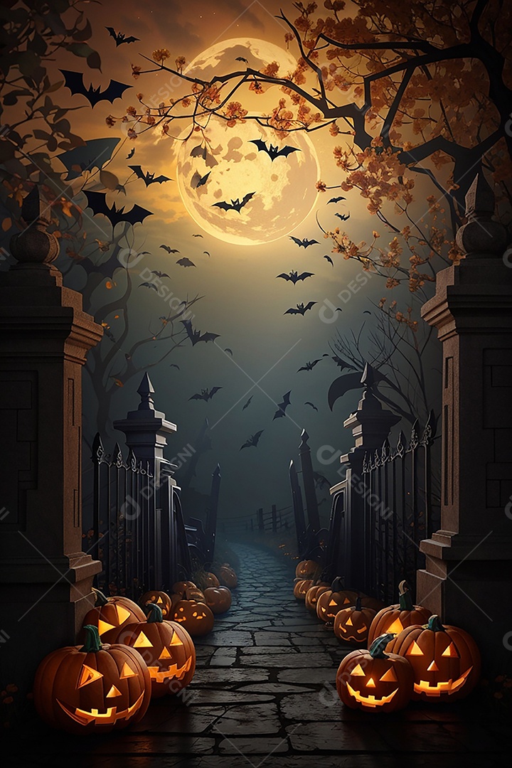 Fundo de fronteira de halloween