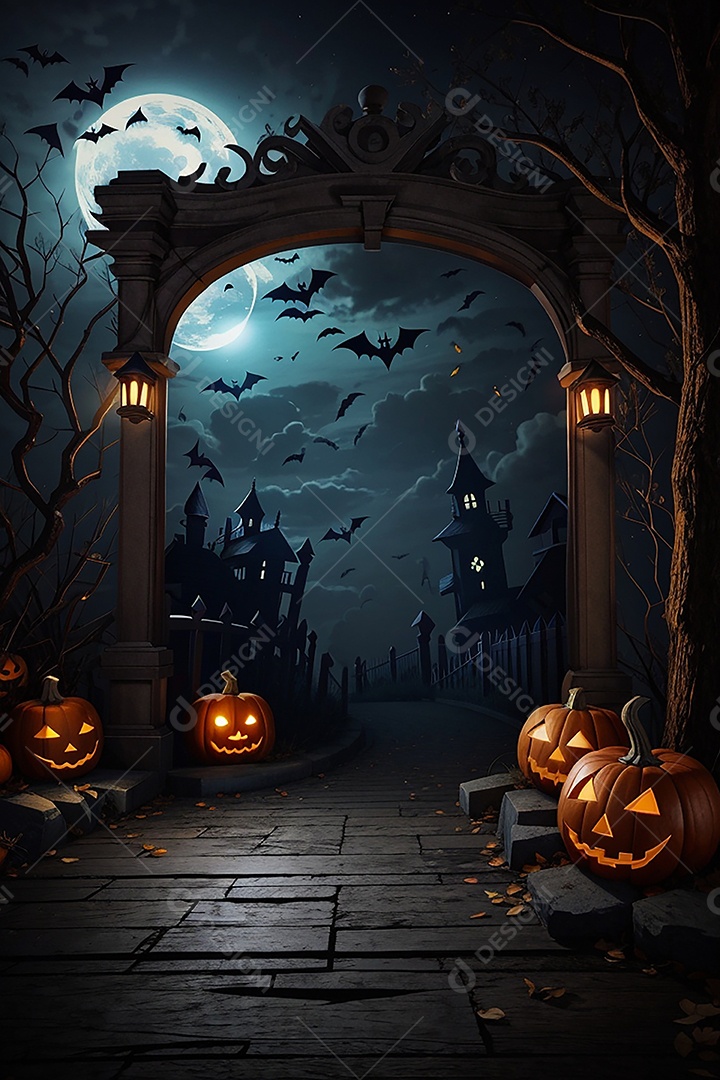 Fundo de fronteira de halloween