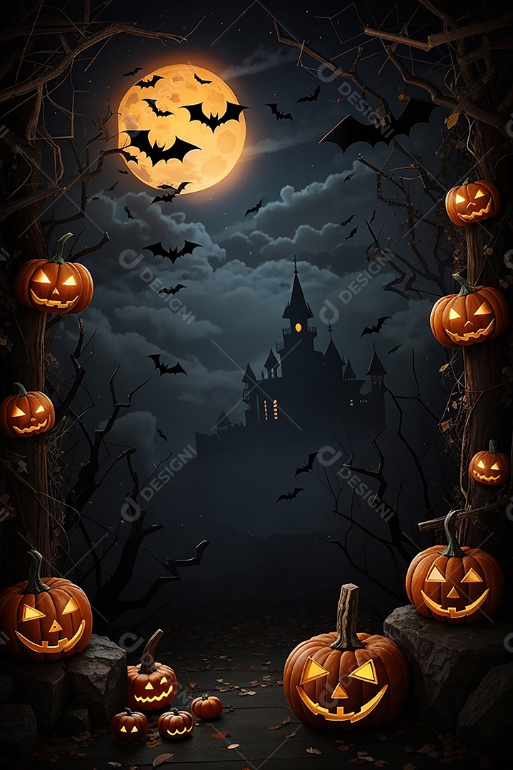 Fundo de fronteira de halloween