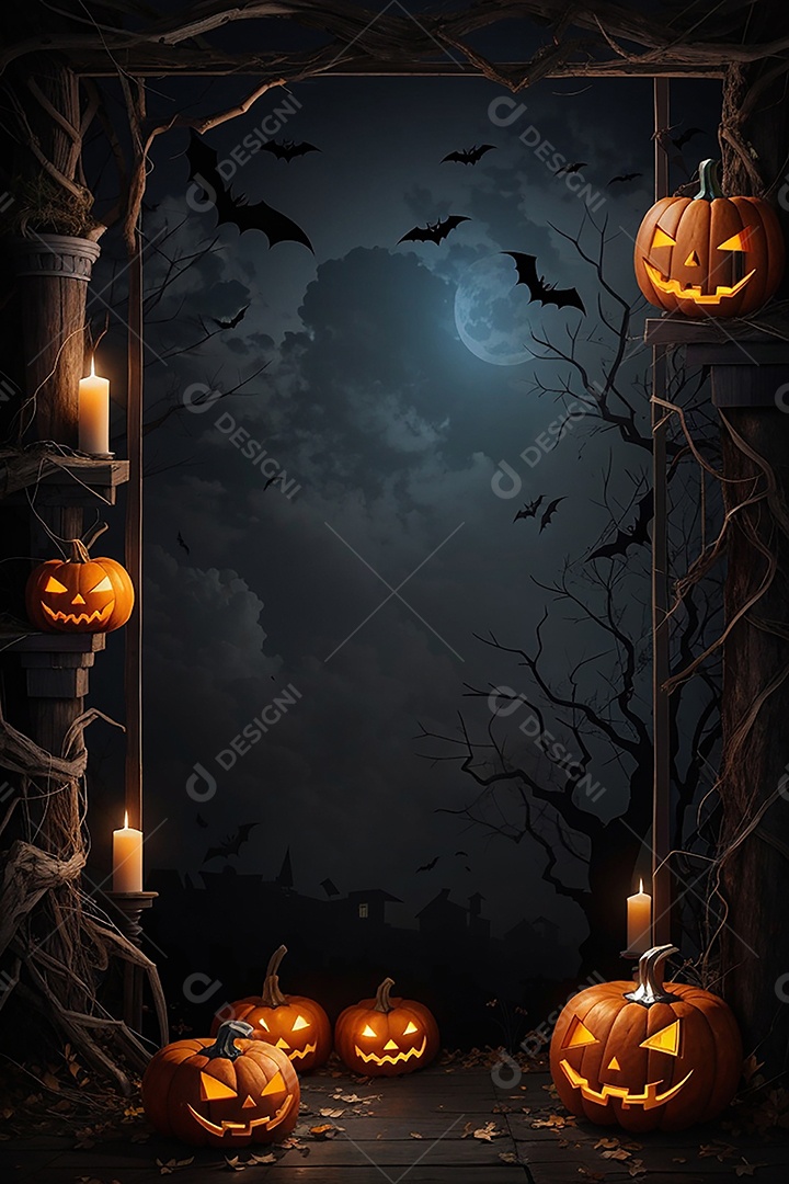 Fundo de fronteira de halloween