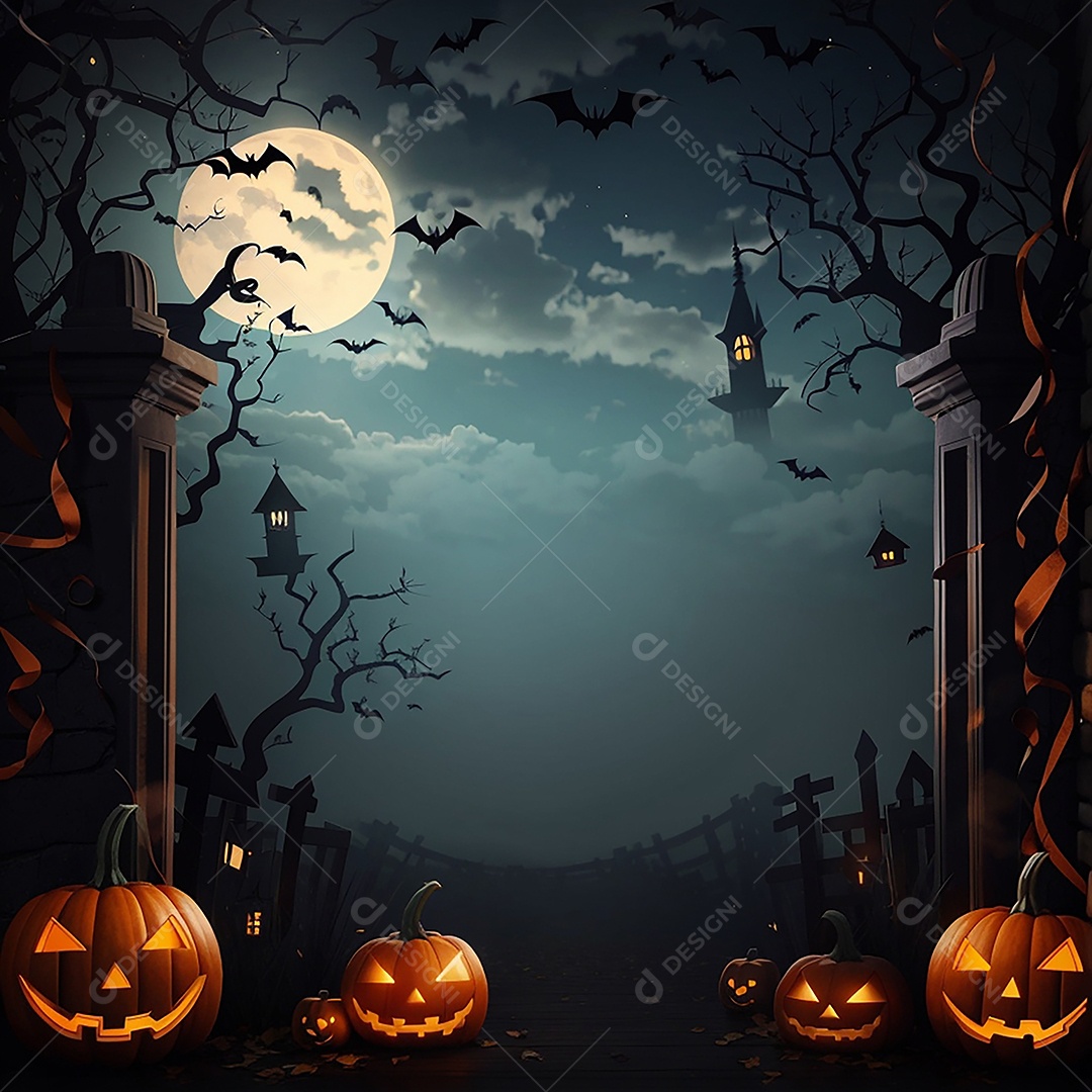 Fundo de fronteira de halloween