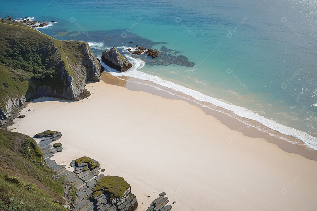 Vista superior natureza tranquila prai