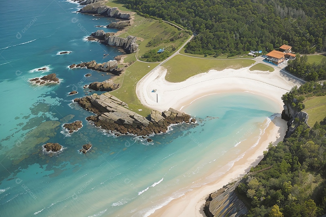 DreamShaper_v7_top_view_quiet_nature_beach_7 (3)