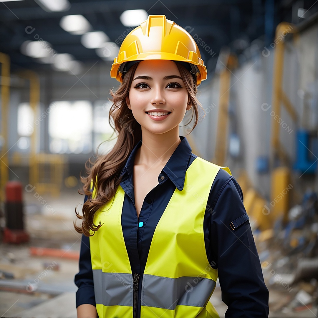 Homem asiático confiança ação posando construtor sorriso