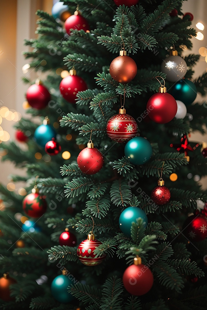 Árvore de natal com fundo estrela