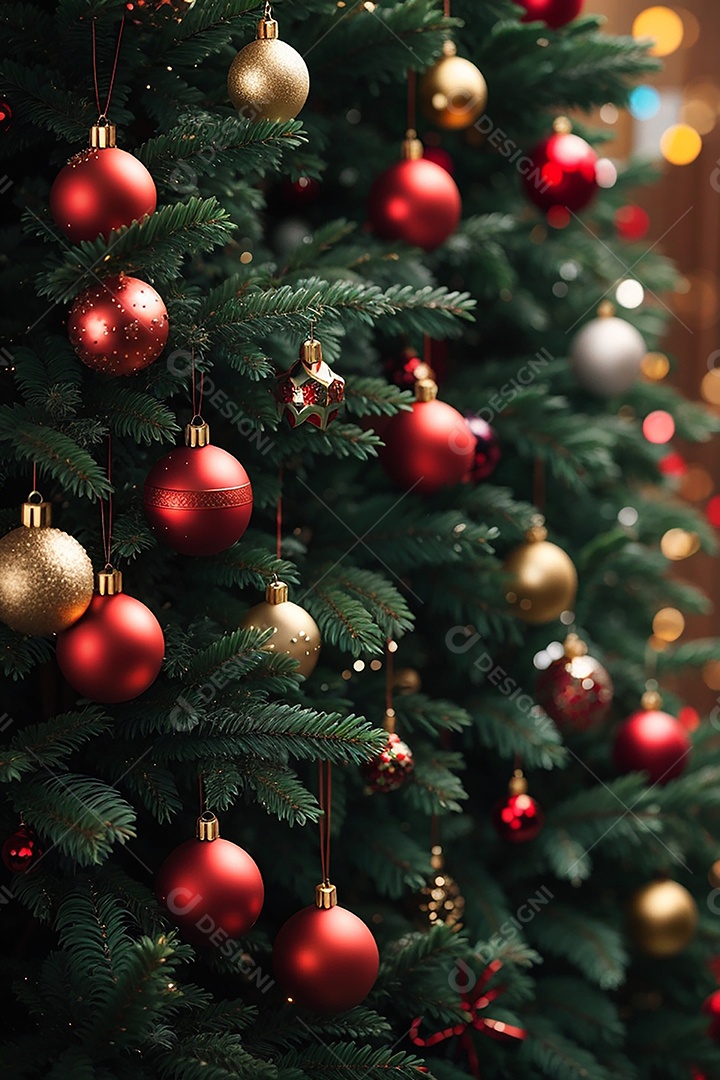 Árvore de natal com fundo estrela