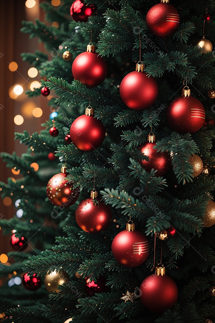 Árvore de natal com fundo estrela