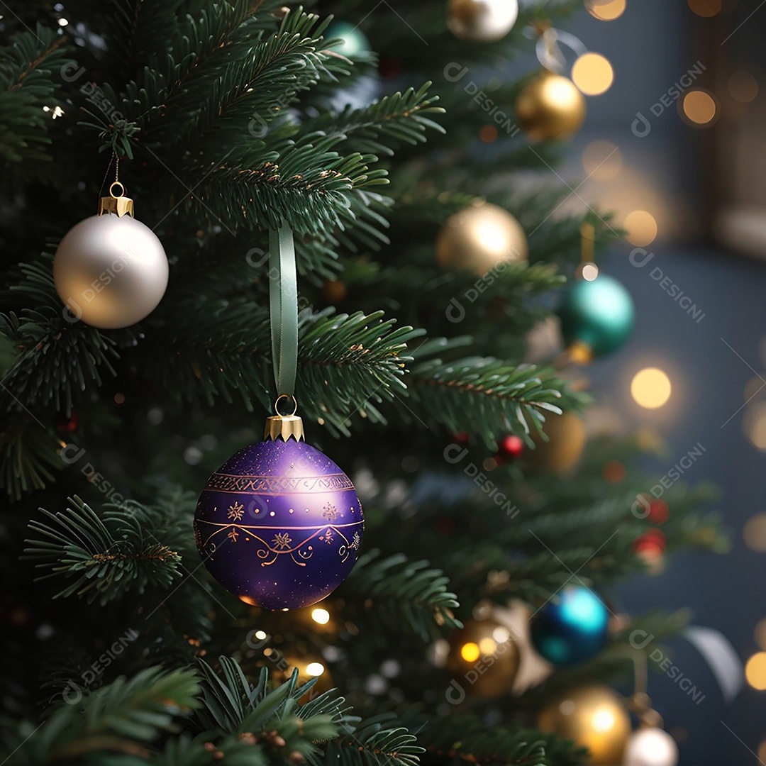 Árvore de natal com fundo estrela