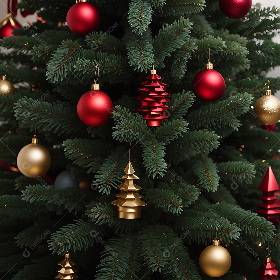 Árvore de natal com fundo estrela