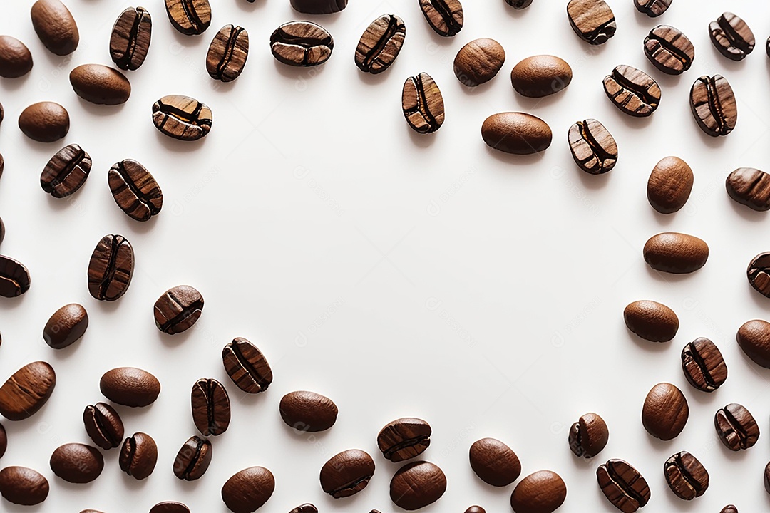 Fundo de parede simples branco de grãos de café