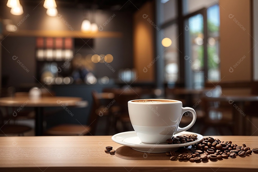 Foco mesa vazia xícara de café café torrado