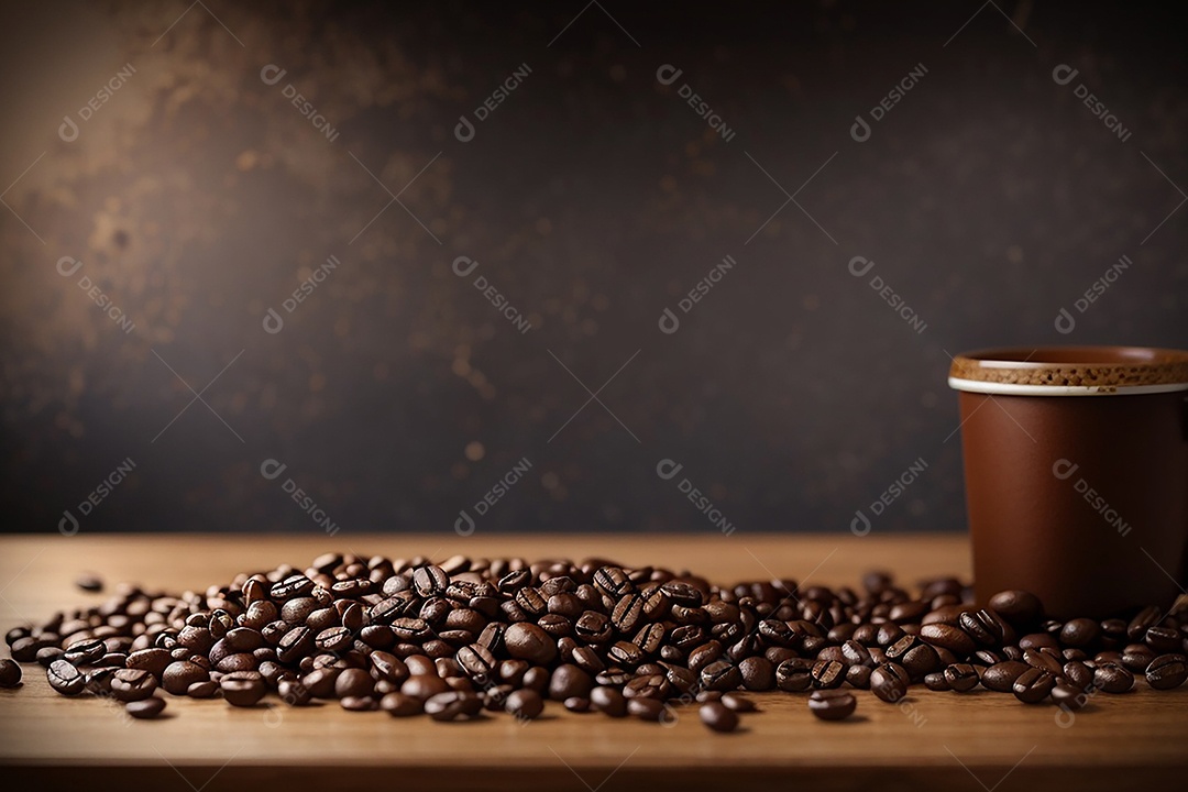 Fundo de parede simples branco de grãos de café