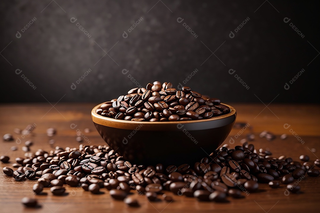 Fundo de parede simples branco de grãos de café