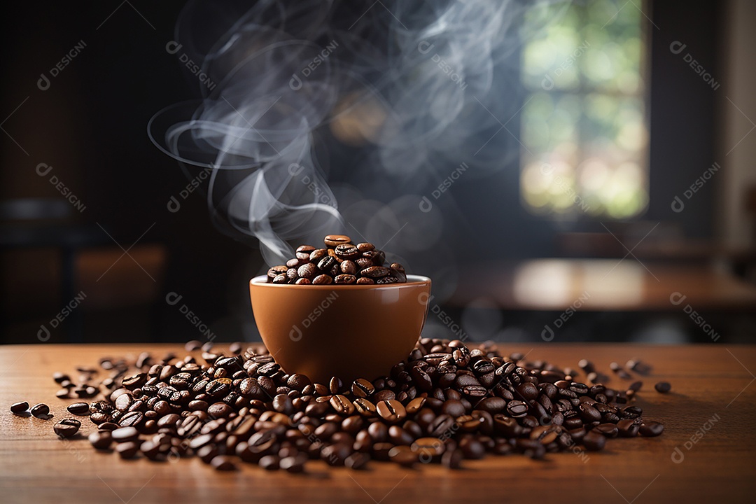 Foco mesa vazia xícara de café café torrado