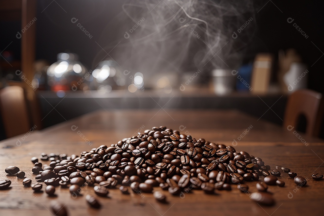 Foco mesa vazia xícara de café café torrado