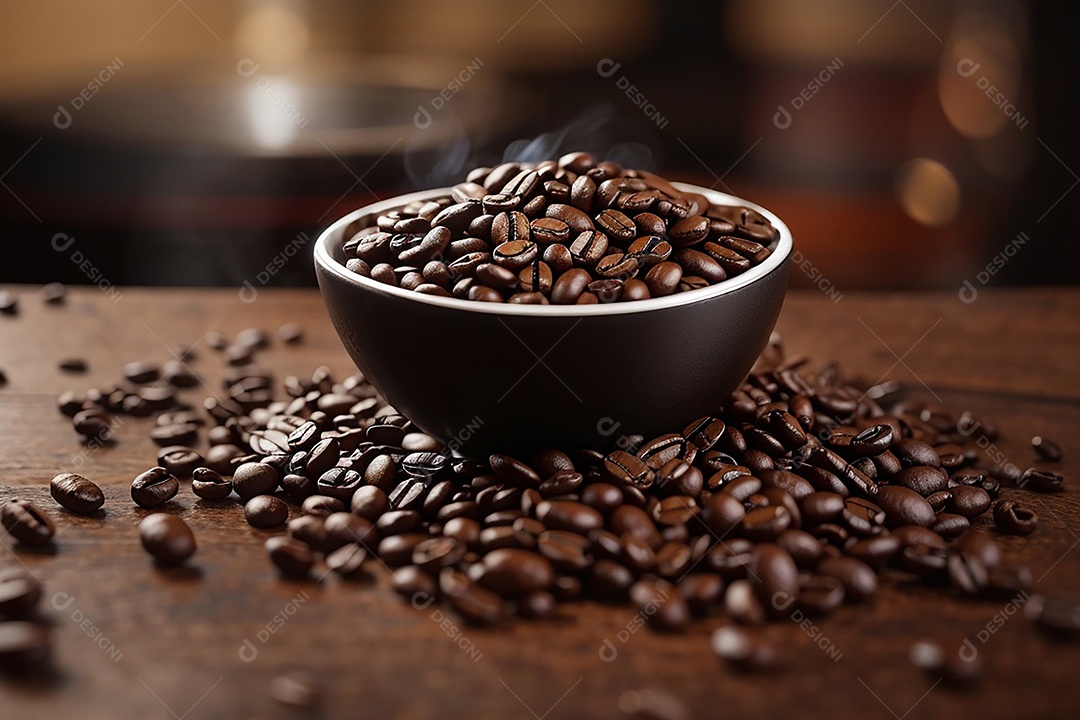 Foco mesa vazia xícara de café café torrado