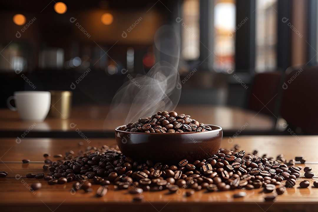 Foco mesa vazia xícara de café café torrado