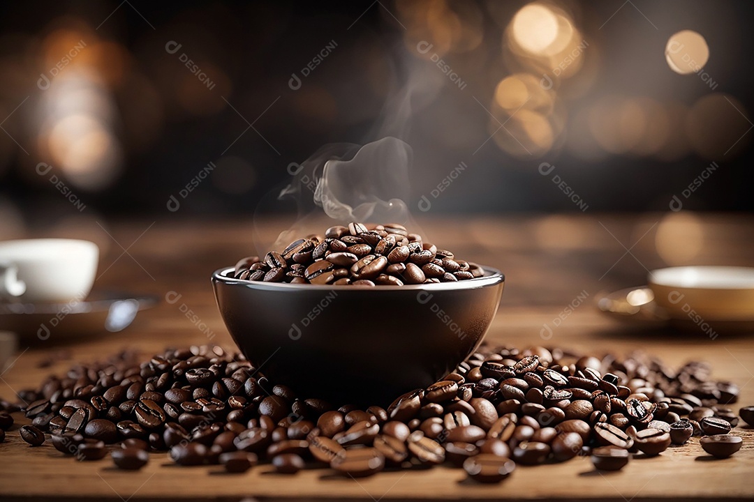 Foco mesa vazia xícara de café café torrado