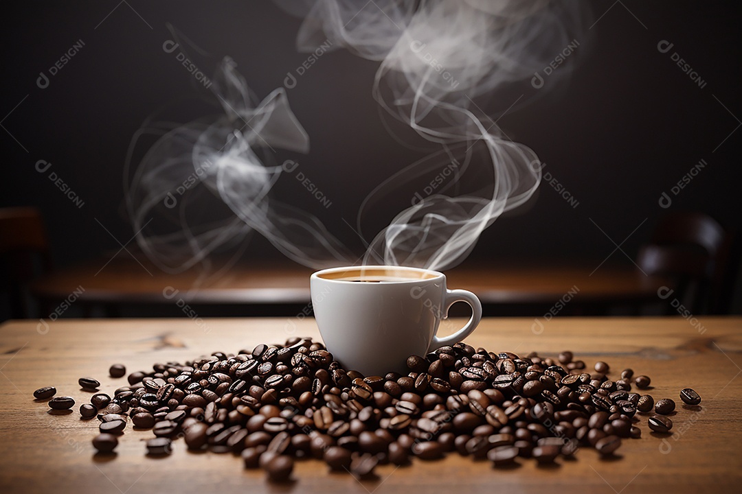 Foco mesa vazia xícara de café café torrado