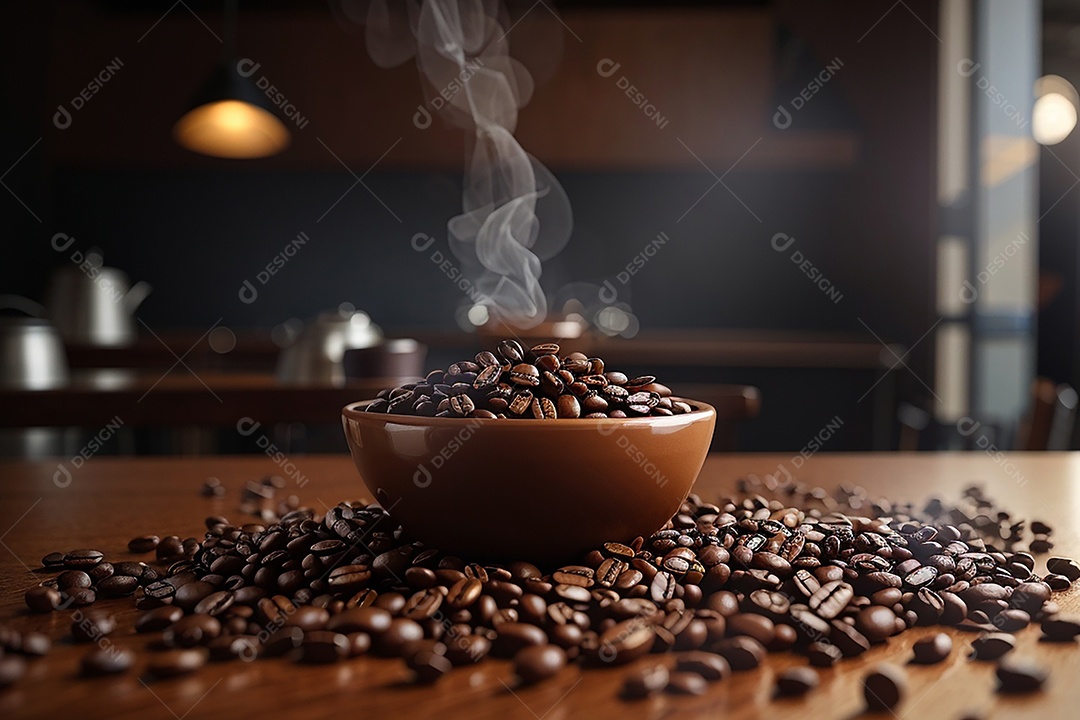 Foco mesa vazia xícara de café café torrado