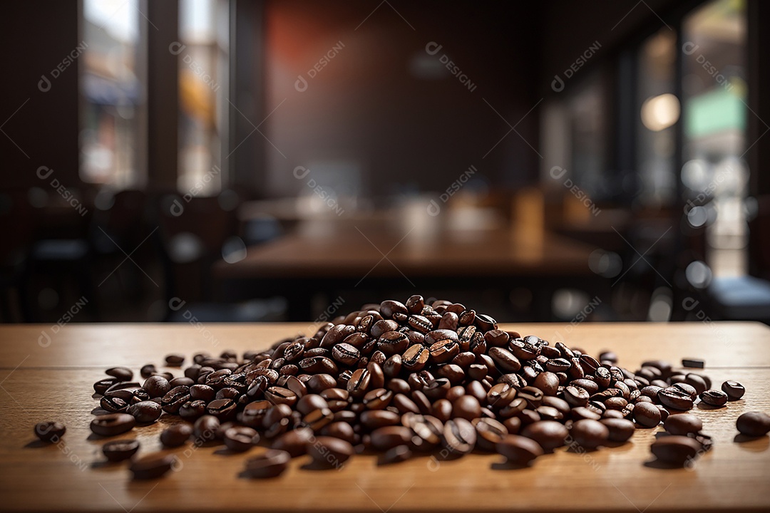 Foco mesa vazia xícara de café café torrado