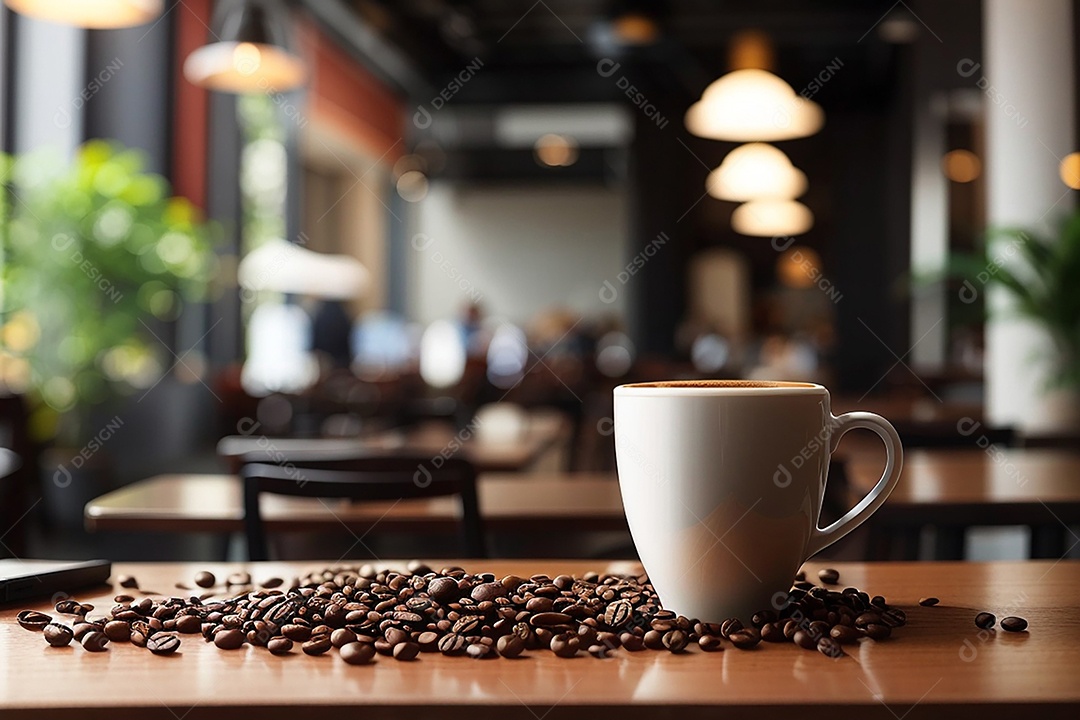 Fundo de grãos de café torrados de boa qualidade a vapor