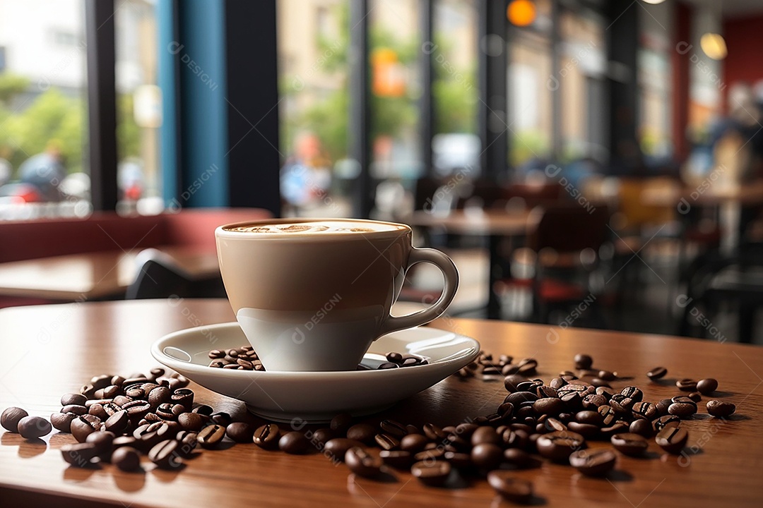 Fundo de grãos de café torrados de boa qualidade a vapor
