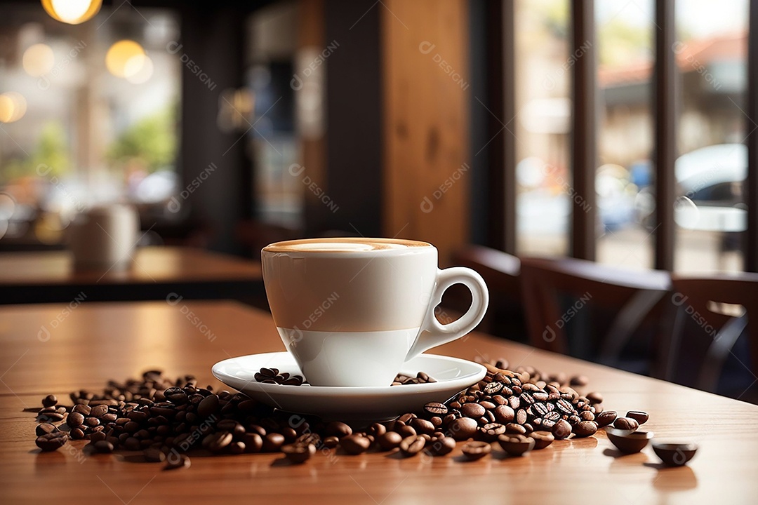 Fundo de grãos de café torrados de boa qualidade a vapor