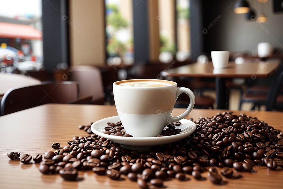 Fundo de grãos de café torrados de boa qualidade a vapor