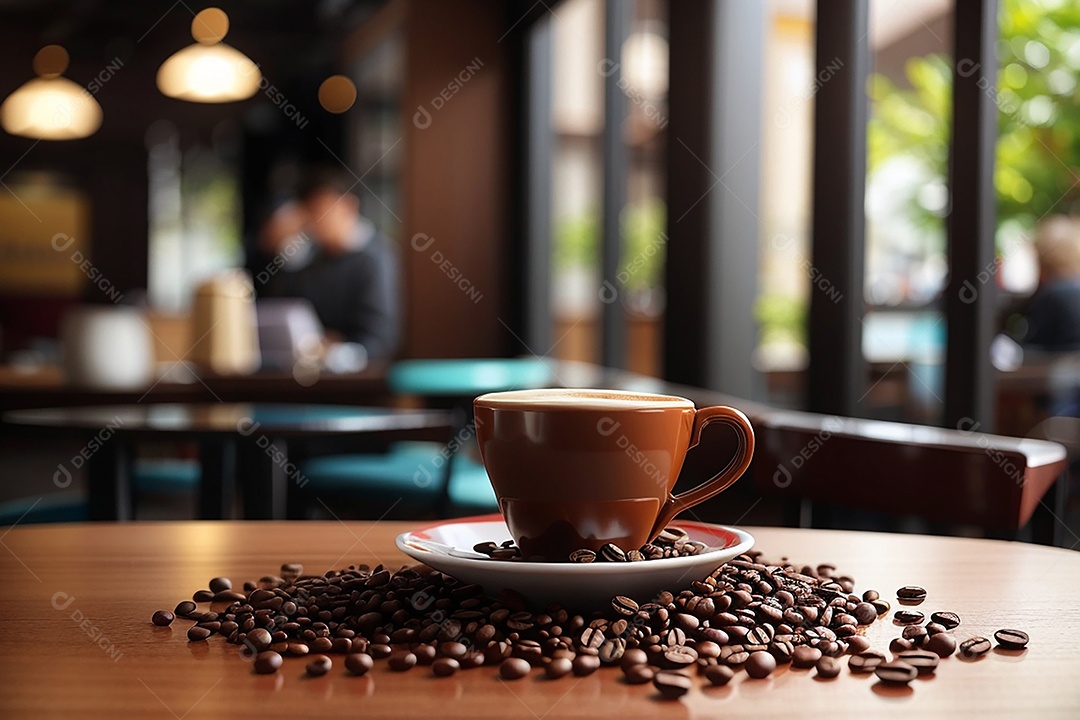 Fundo de grãos de café torrados de boa qualidade a vapor