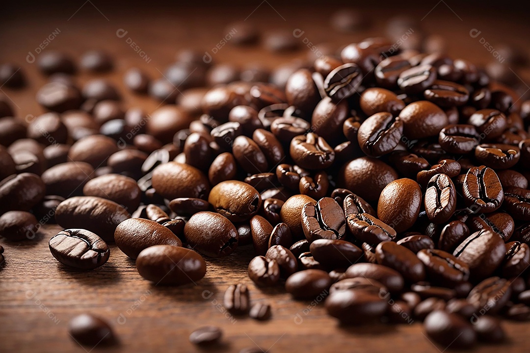 Fundo de grãos de café torrados de boa qualidade a vapor