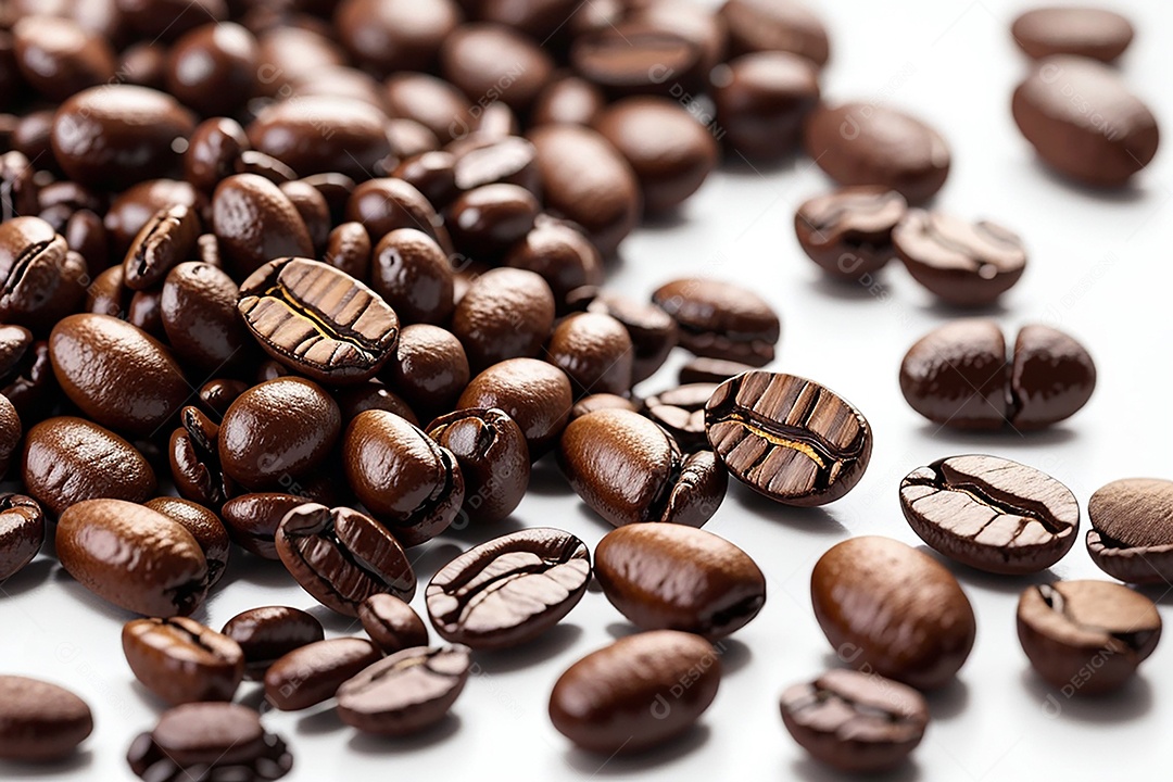 Fundo de grãos de café torrados de boa qualidade a vapor