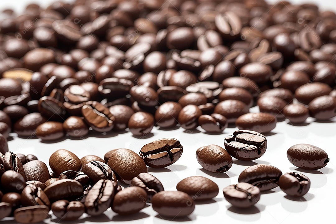 Fundo de grãos de café torrados de boa qualidade a vapor