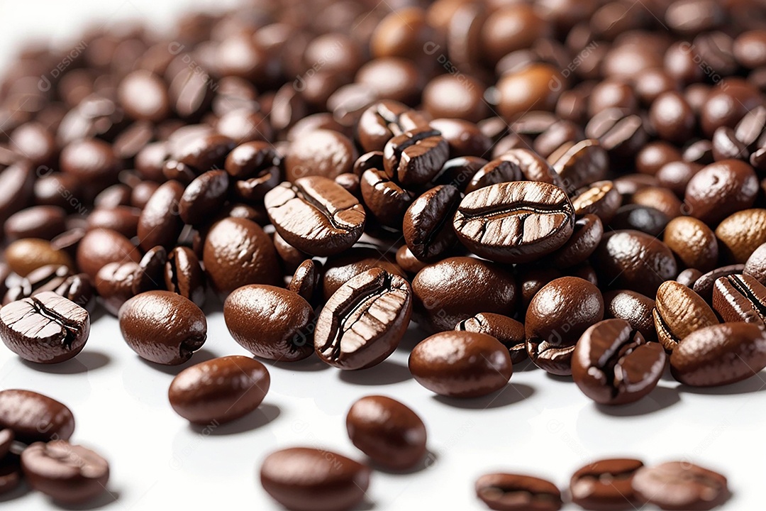 Fundo de grãos de café torrados de boa qualidade a vapor