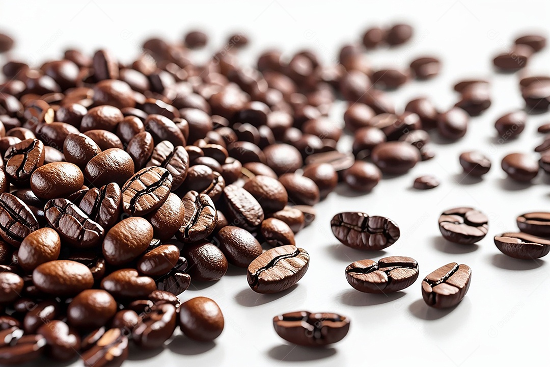 Fundo de grãos de café torrados de boa qualidade a vapor