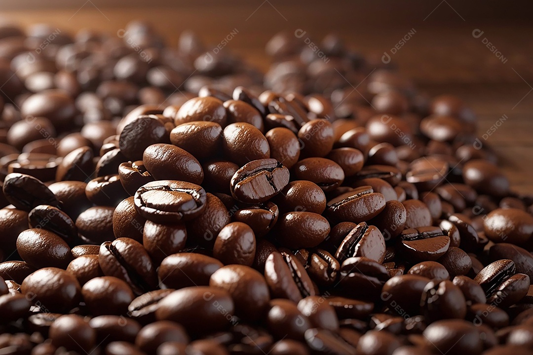 Fundo de grãos de café torrados a vapor