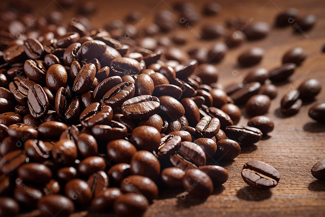 Fundo de grãos de café torrados a vapor