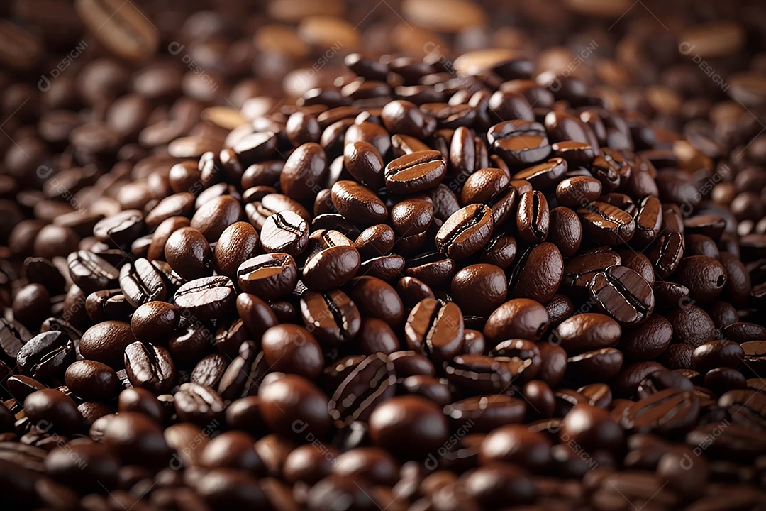 Fundo de grãos de café torrados a vapor