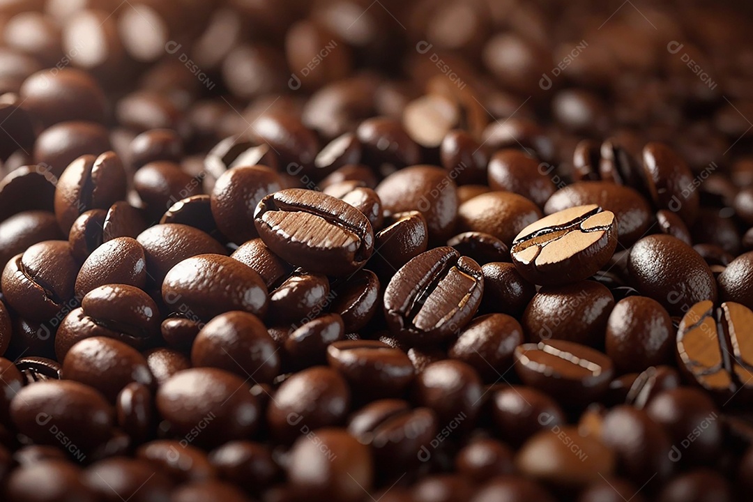 Fundo de grãos de café torrados a vapor