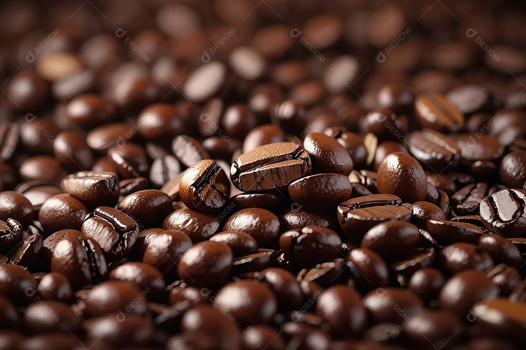 Fundo de grãos de café torrados a vapor