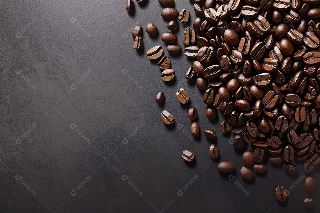 Fundo de grãos de café torrados a vapor