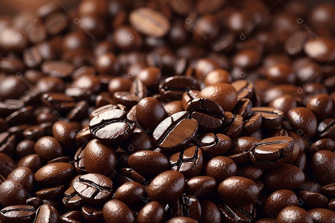 Fundo de grãos de café torrados a vapor