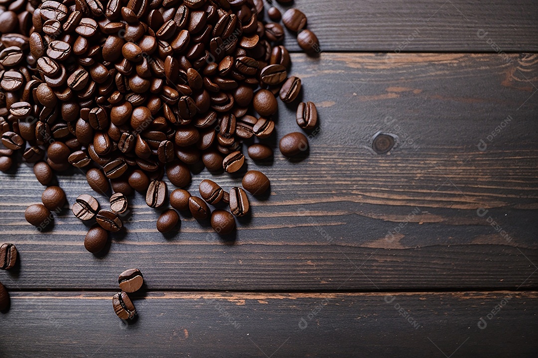Fundo de grãos de café torrados de boa qualidade a vapor