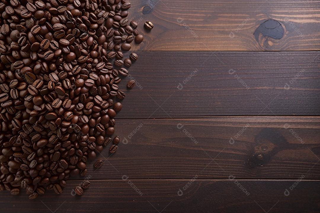 Fundo de grãos de café torrados de boa qualidade a vapor