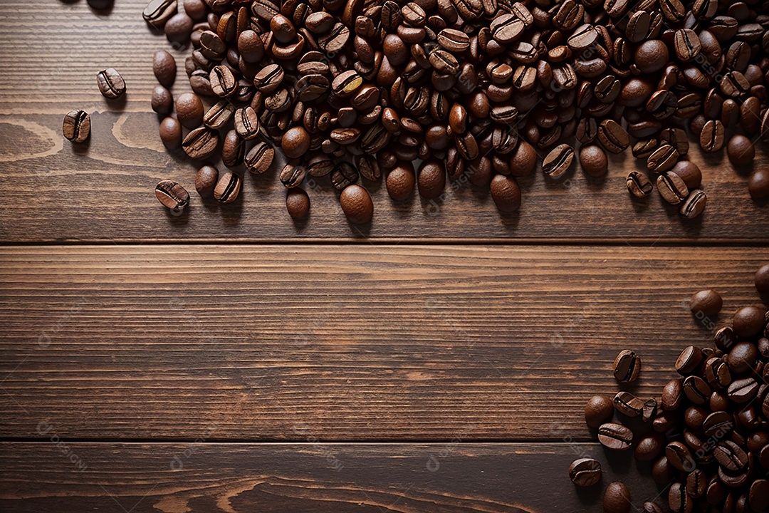 Fundo de grãos de café torrados de boa qualidade a vapor